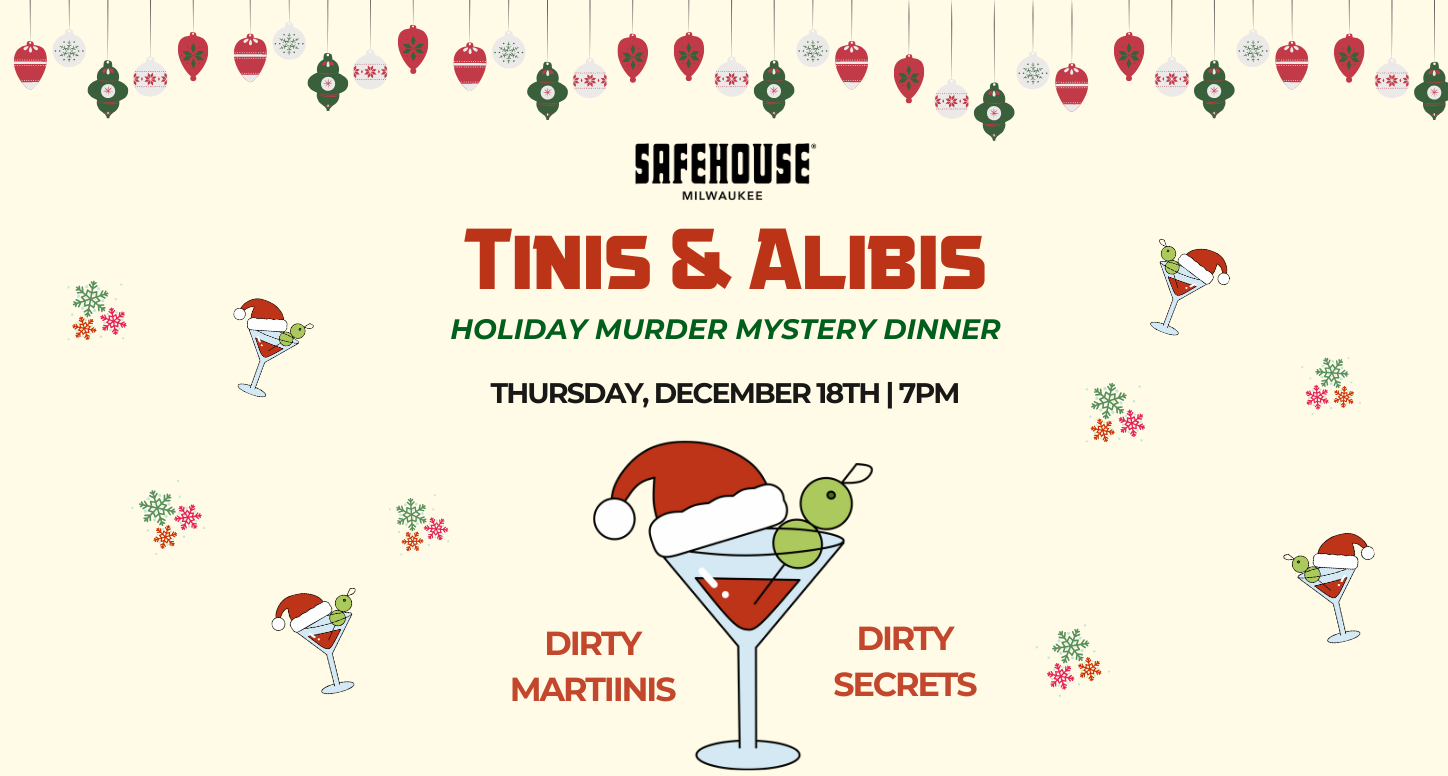Tinis & Alibis: Holiday Murder Mystery Dinner